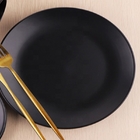Black Flat Round Steak Dish Melamine Plastic Bowls For Hotel Restaurant