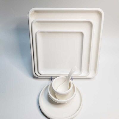 अच्छी कीमत A5 फूड ग्रेड मेलामाइन डिनरवेयर सेट रेस्तरां, होटल, कैटरिंग और घर के उपयोग के लिए अटूट, गर्मी प्रतिरोधी टेबलवेयर ऑनलाइन
